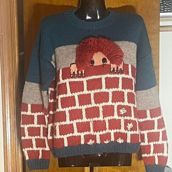 So Unique Peter G’s General Store 3D Wool Sweater Mop Head Redhead - Picture 1 of 10